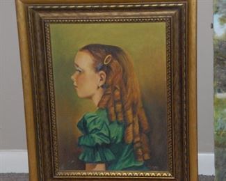 Wilma Thomas painted this portrait of her daughter Rene in 1953, when the girl was 10 years old.