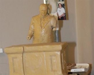 Sam Rayburn statue prototype, as found in studio