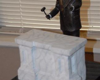 Bronze Statue of Speaker of the House Sam Rayburn. The original larger than life version is on the campus of Texas A & M - Commerce.