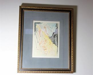 Dali Color Woodblocks "The Celestial Staircase" from the Divine Comedy Signed in the Block,