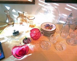 Cut crystal, art glass, and ceramics