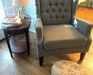 Chair,side table, foot stool