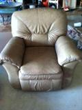 BEIGE LEATHER RECLINER