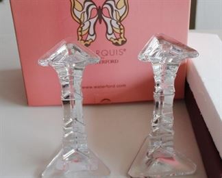 New in Box Waterford crystal candlesticks