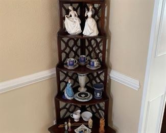Vintage tiered display shelf
