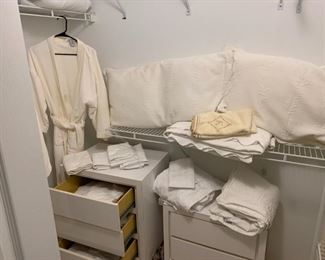 White laminate storage cabinets
