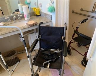 Transport chair, walker