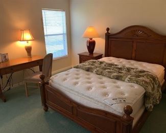 Master bedroom - queen head/foot board, Sligh computer desk