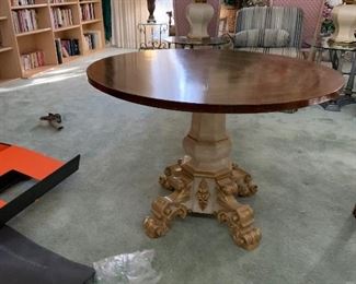 Foyer table bought in Europe to go in GWT’s castle. 