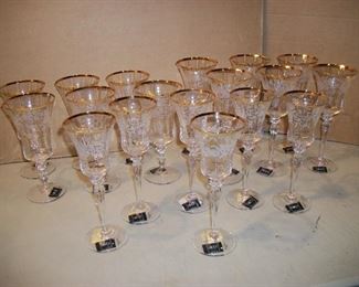 Mikasa Lead Crystal glass sets....3 differents sets and all are beautiful and new......