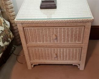 Lexington Henry Link wicker night stands