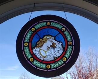 Antique stained glass decor