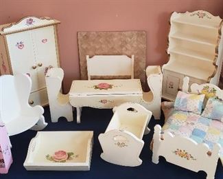 Custom painted larger doll furniture