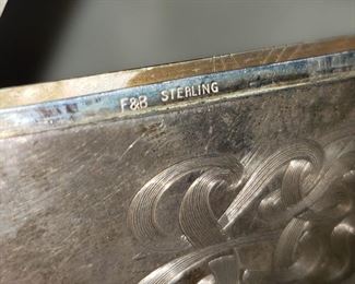 Maker's mark on Foster & Bailey sterling card holder