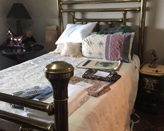 Brass full-sized bed