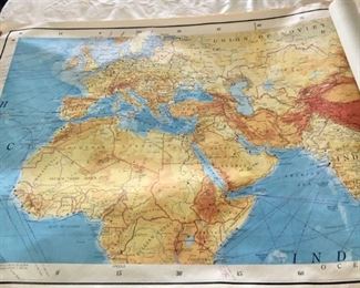 vintage 1959 large Army maps - approximately 10-12