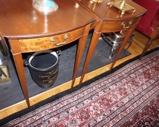 Pair Mahognay Drop Leaf Side Tables