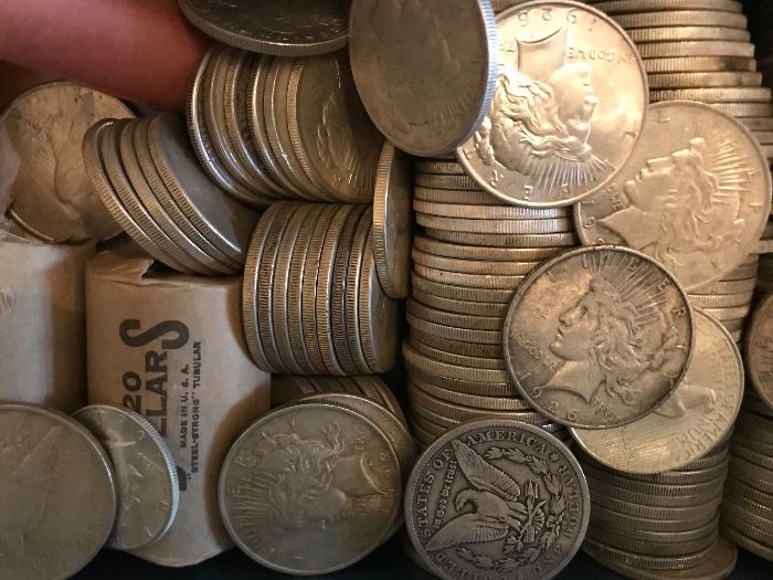 Late addition to the sale of many  Morgan and Peace Dollars. 