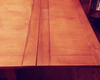 Maple Dining Room Table w/pads 40 Also 2 Arm Chairs & 4 regular chairs