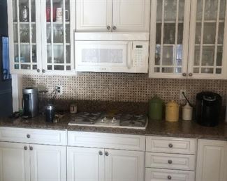 Decor White Kitchen Cabinets and Granite Counters including Island $2500