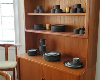 Dansk Danish Modern Dish Set , Danish Modern Cabinet, matching table and chairs