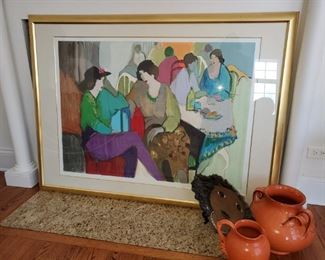 Tarkay, "Afternoon Chat", Large signed and numbered Sieragraph