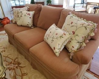 Custom Upholstered Sofa, Matching Love seat