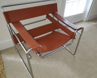 Knoll Wassily sling Chairs, matching pair, one need s new sling