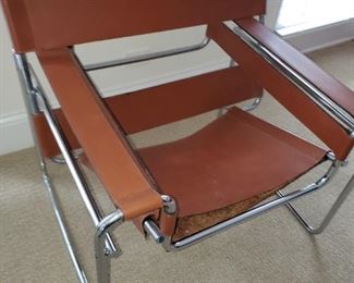 Knoll Wassily sling Chairs, matching pair, one need s new sling