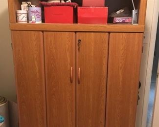 . . . this is actually a nice computer hutch/cabinet but buyer can repurpose it for many different applications 