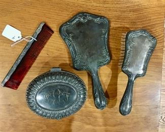 Silver dresser set