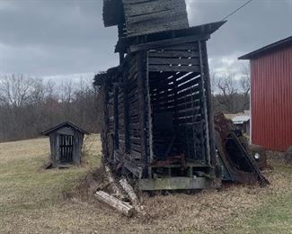 Old cedar building for tear down, removal and repurposing