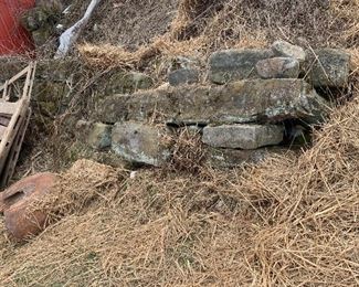 Antique rectangular foundation stone