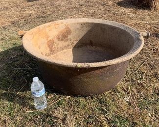 LARGE Early cast iron cauldron 