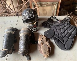 2nd lot of baseball catchers equipment,  these pieces sold as 1 lot
