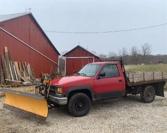 1997 Chevy truck stake body plow truck, 63k miles,