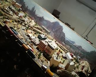 N scale model railroad layout