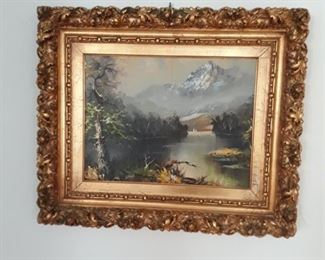 Vintage oil on canvas with fab frame
