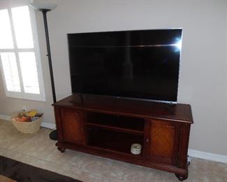 TV Console Cabinet, Cherry Finish