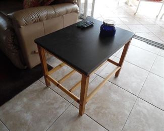 Cane & Wood Side Table