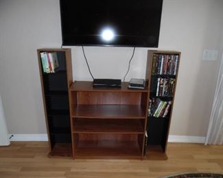 Bookcase, 2 CD Towers, Insignia TV