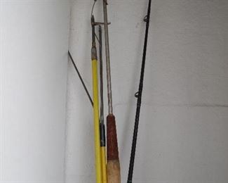 Some Fishing  Rods & Spears