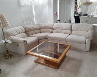 Sectional reclining couch $350
Coffee table and end table $100