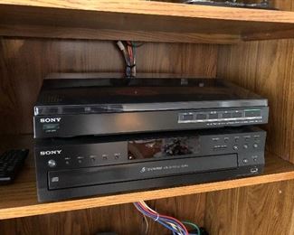 Sony record player, 5 cd disc changer