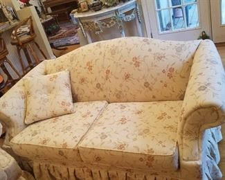 Floral love seat with matching sofa