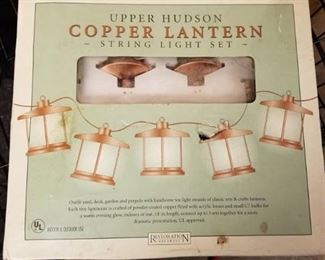 Upper Hudson Copper Lantern String Light Set