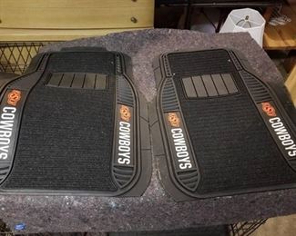 Lot of 2 Oklahoma State Cowboys Car Mats