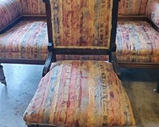 Victorian Style Chair -Ornate Carved Heading