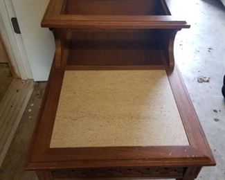 Wooden Side Table with Granite top, Missing top Granite