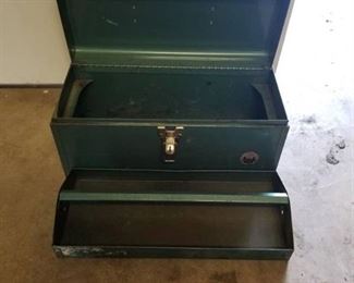 Green Waterlog Toolbox with top Tray and Contents Included